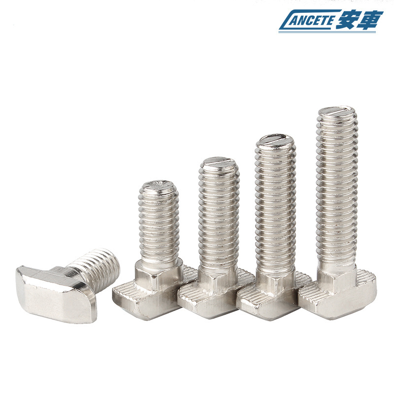 China Custom Made high strength bolt M5 M6 M8 stud 5000 stainless steel half threaded rod nickel plated t bolts and screws