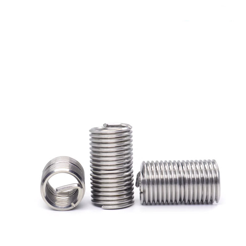 304ss lock wire thread insert m6 m7 m8 m10 Self locking steel wire screw sleeve and Helicoil