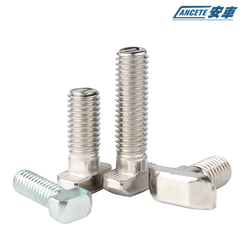 China Custom Made high strength bolt M5 M6 M8 stud 5000 stainless steel half threaded rod nickel plated t bolts and screws