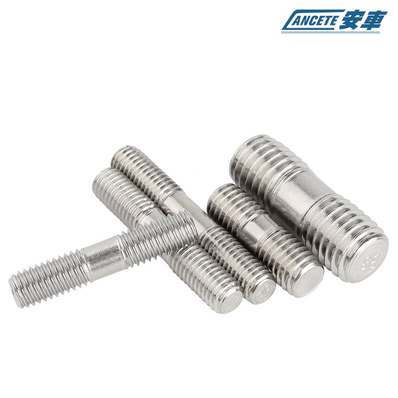 Ss304 Stainless Steel Stud Machine Bolts And Nuts M10 Studs Bolt Double End Stud