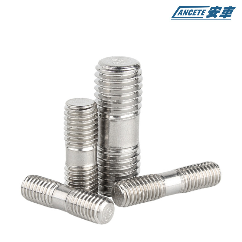 Ss304 Stainless Steel Stud Machine Bolts And Nuts M10 Studs Bolt Double End Stud