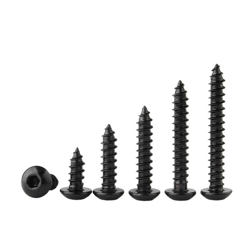 Set Screw Screw Ss Self Tapping Stainless Steel Hexagon Wood M5M6 Black OEM Flat GB Wood Screw Ph Black 5 X 1/2 Black Color