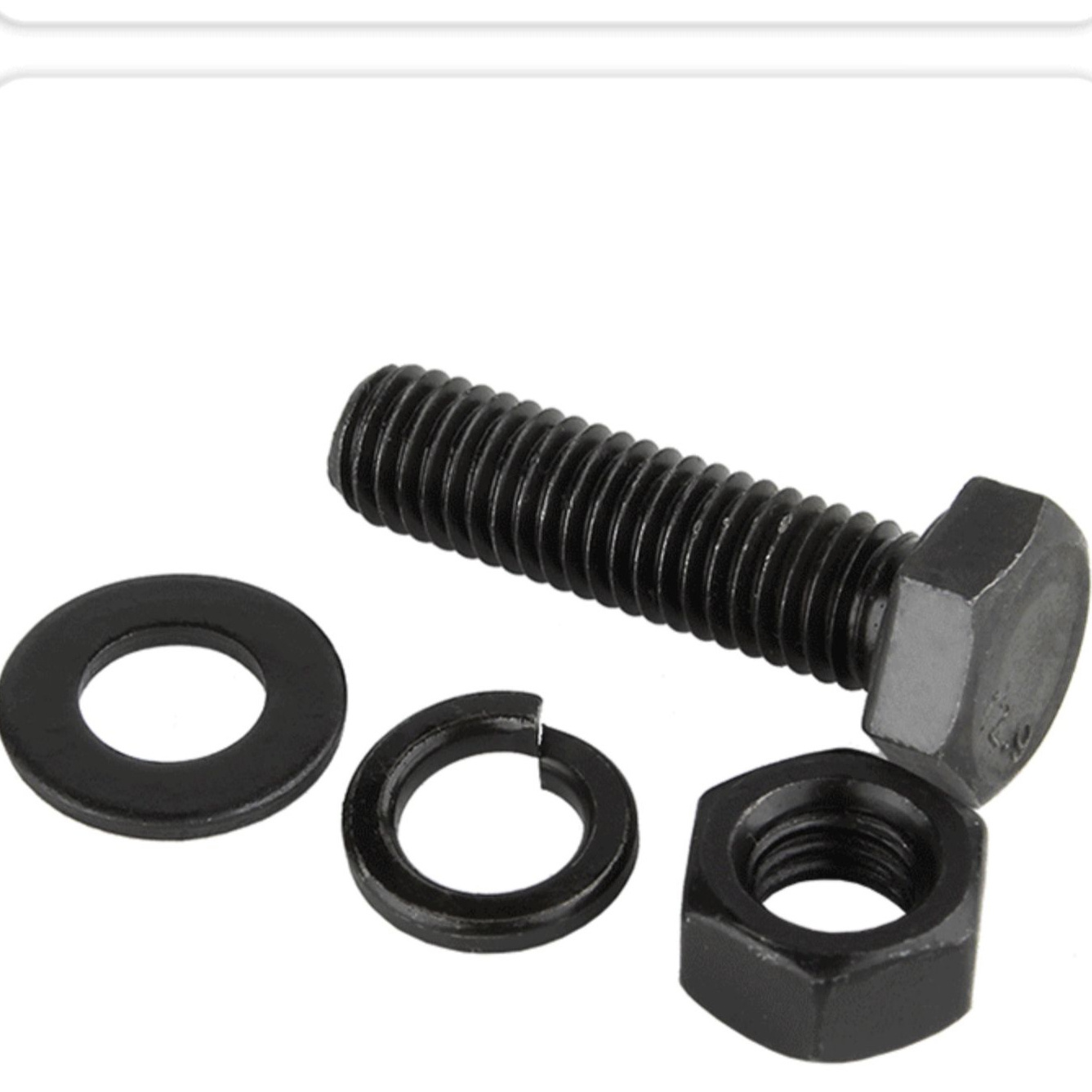 DIN931/DIN933 hex bolt and nut steel hex cap screw bolt washer and nuts assembly