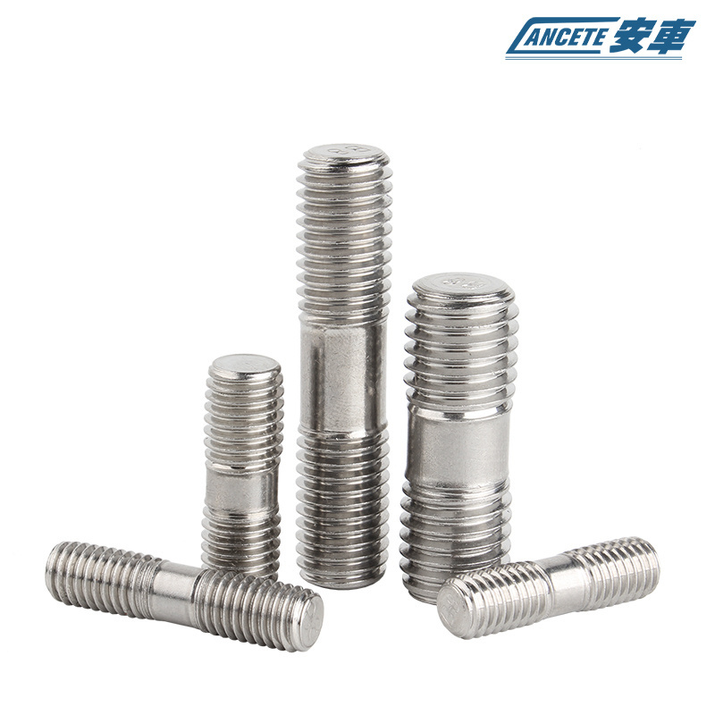 Ss304 Stainless Steel Stud Machine Bolts And Nuts M10 Studs Bolt Double End Stud