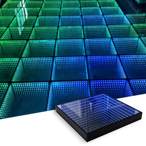 Hot Sale Glass floor stage led infinity mirror dance floor Lights for Bar Wedding Disco Party Exhibition Runway show