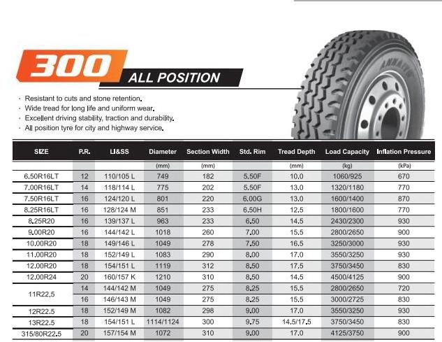 TBR Annaite 300 Pattern 9.00R20 Manufacturer Tyre Goodride