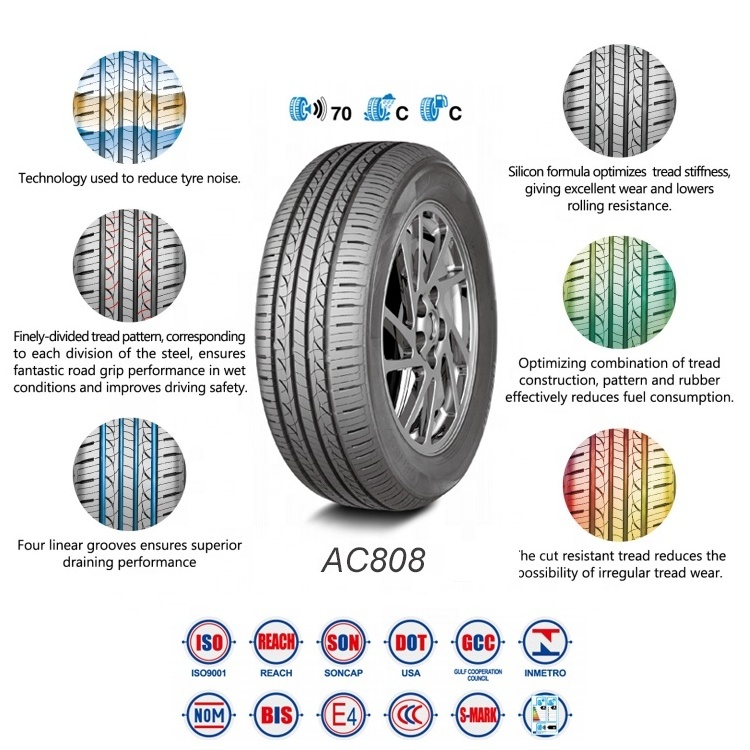 Tire Manufacturer 175/70R13 Rubber Good Performance Car Tyres Pattern AC808