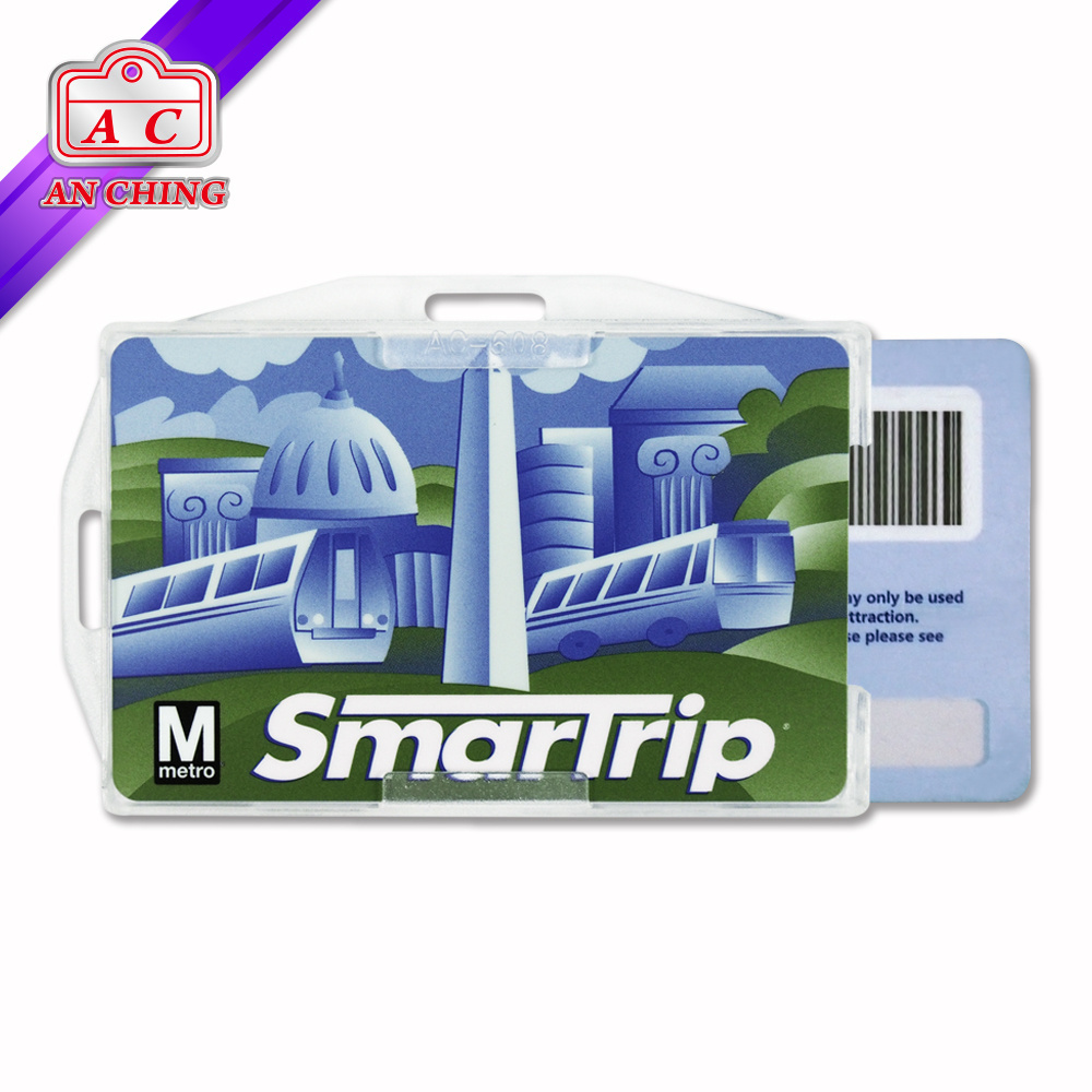 Plastic Two Side Two ID Cards Name Badge Holder