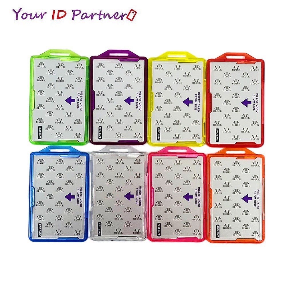 High Quality RFID Blocking Double Sided Id Card Holder Business Use