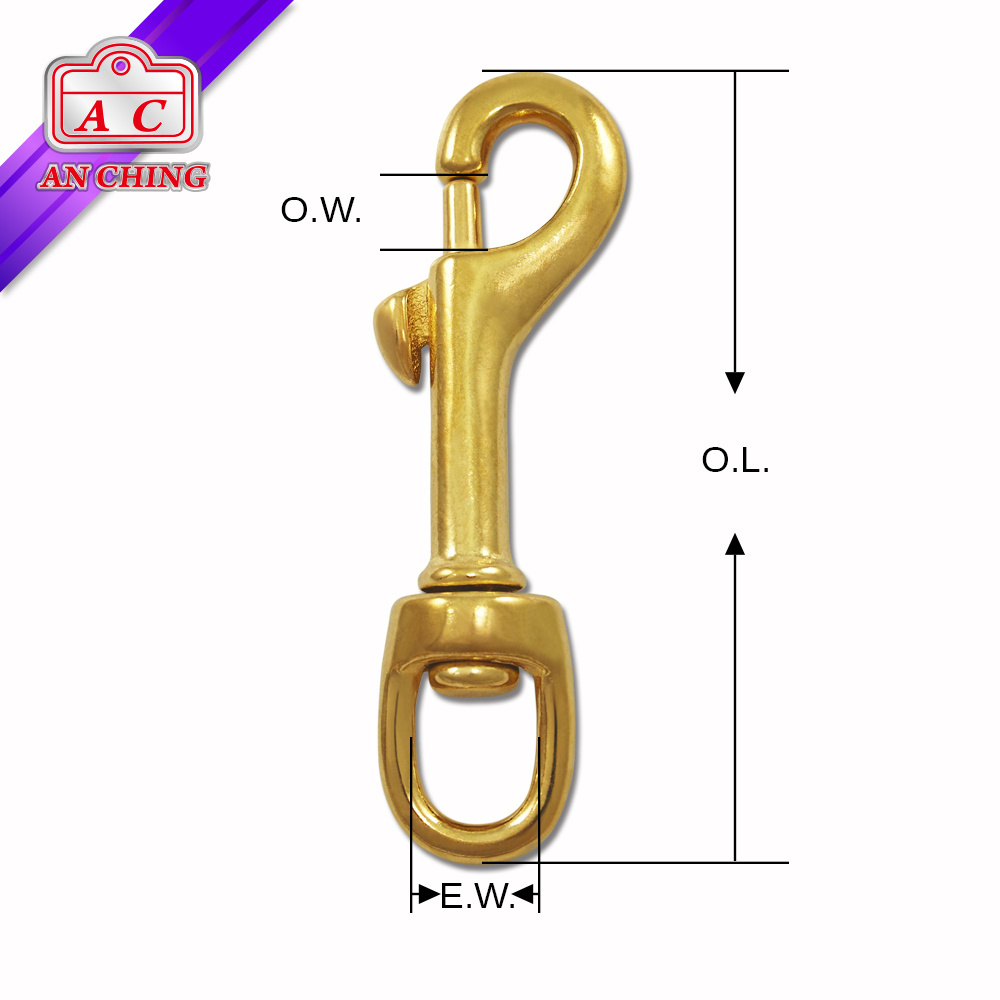 Swivel Eyelet Solid Brass Snap Horse Riding Hook