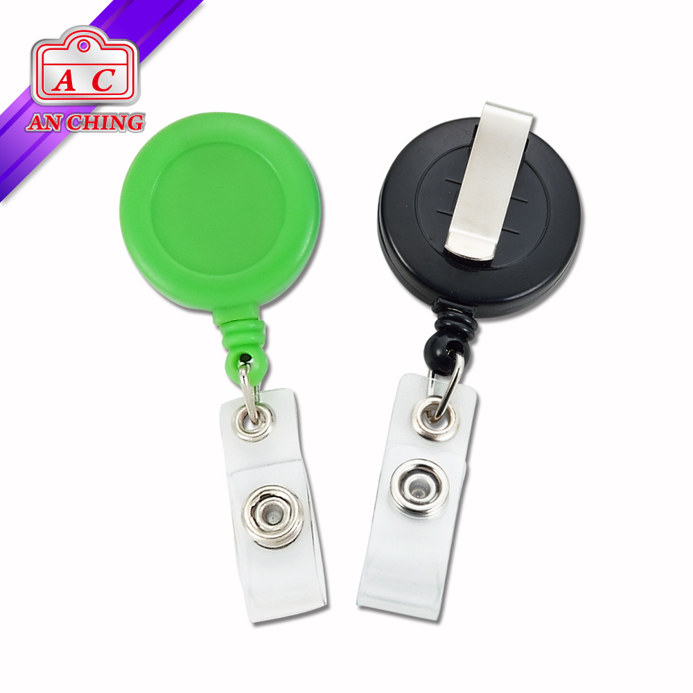 Transparent Retractable Badge Reel with Clip Back