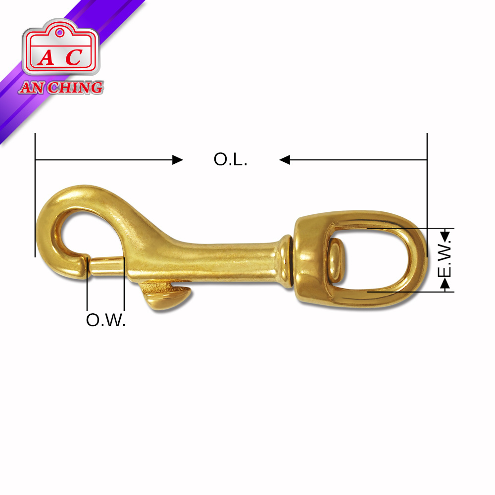 Swivel Eyelet Solid Brass Snap Horse Riding Hook