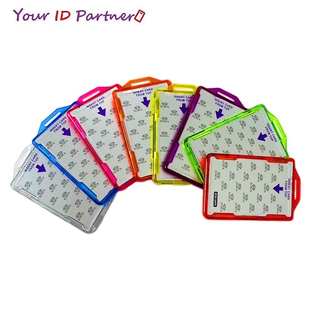 High Quality RFID Blocking Double Sided Id Card Holder Business Use