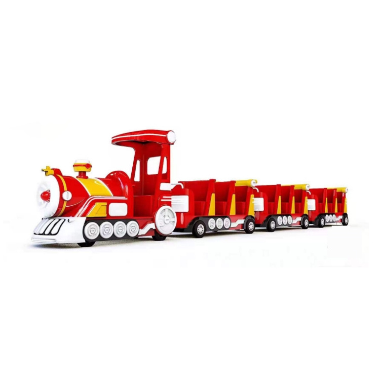 Choo Choo Kids Train Ride Electric Popular Amusement Park Trackless Train Playgrounds Battery 13 Seats 8 Hours Monorail 10 Km/h