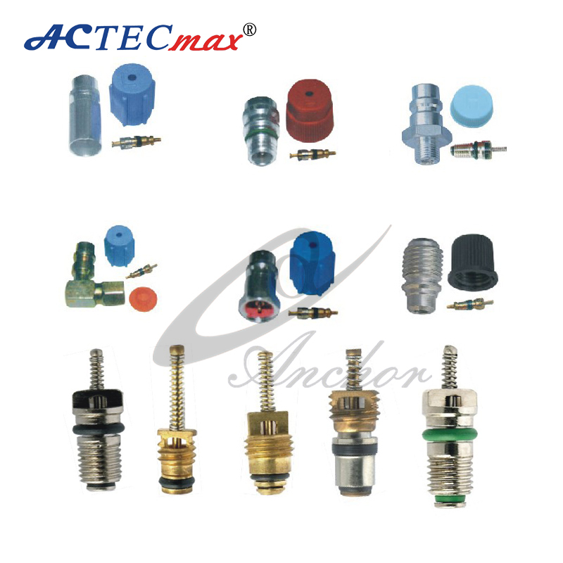 ACTECmax R134a Valve Core Repair Kit Automotive Air Conditioning Valve Core Pipeline Connectors AC.120 Auto Car AC Fitting