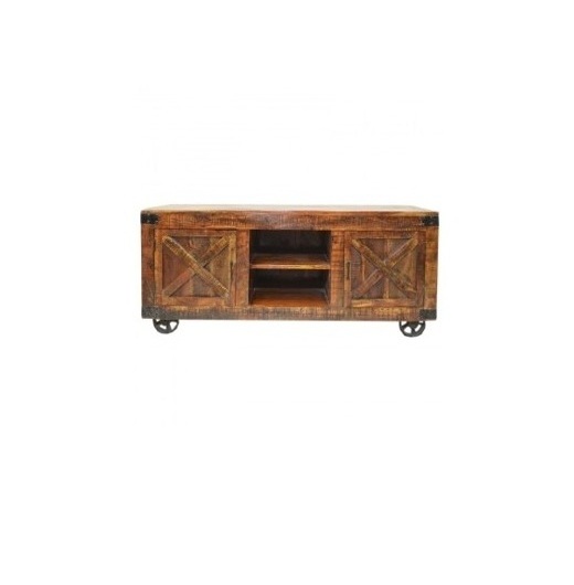 Industrial And Vintage Solid Wood And Iron Tv Unit Living Room Perfectly Set Multi Function Wooden Furniture decor for home