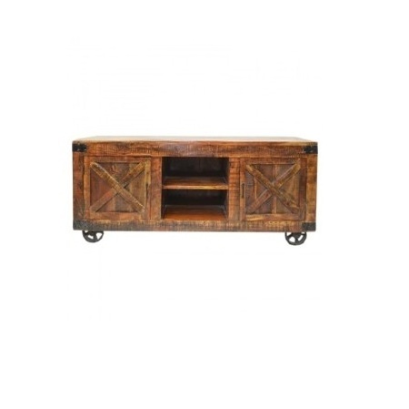 Industrial And Vintage Solid Wood And Iron Tv Unit Living Room Perfectly Set Multi Function Wooden Furniture decor for home