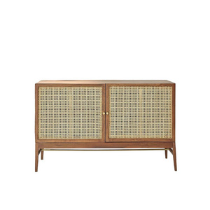 Nordic Style High Quality Sideboard Natural Storage Decoration Living Room Display Rattan Wood Cabinets at Affordable Prices OEM