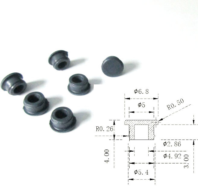 5 mm Silicone Rubber Plug With groove Hole Plug 3 mm Depth