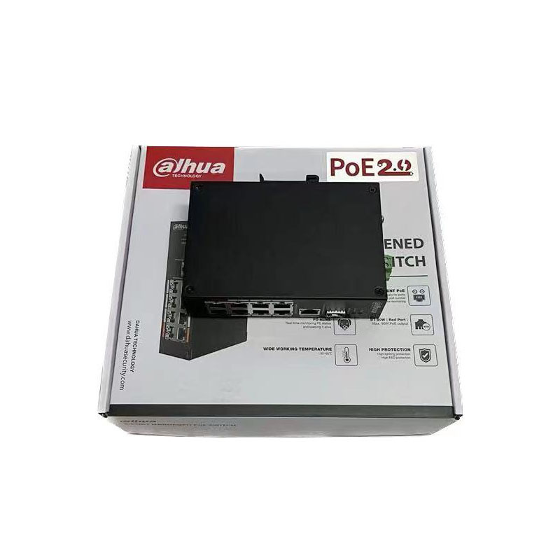 Dahua PFS3009-8ET-65 8-Port PoE Switch (Unmanaged) 8 Port Dahua Camera POE Switch Security System Transmission Switches