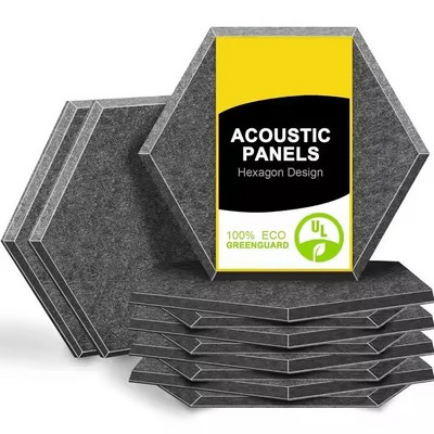 Sound Proof Foam Panels Self-adhesive Hexagon Polyester Fiber Pet Felt Sound Proof Wall Panels Acoustic Panels