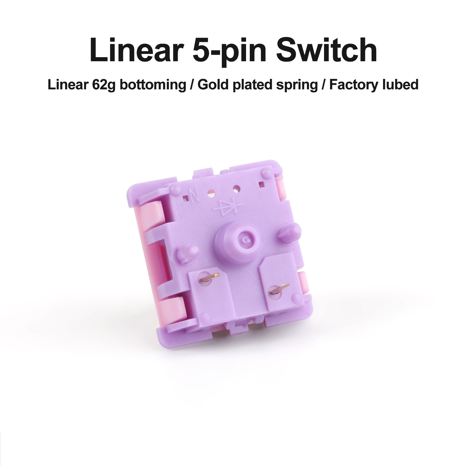 Macho Switches Mechanical Keyboard Linear 62g EQUALZ 5 Pins POM Gold Plated Spring Factory Lubed Same as Banana Split Gamer PC