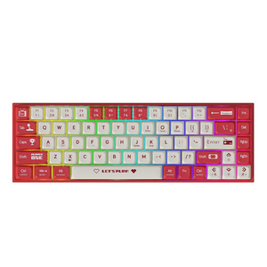 Ajazz Ak680 Wired USB Gaming Mechanical Keyboard Backlit Hot-Swappable Red Switches