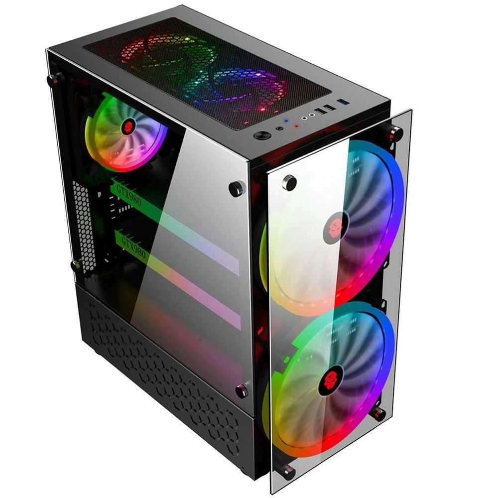 Casing Pc Computer Eatx Gaming Pc Led Argb Horizontal Computer Box Computer Case