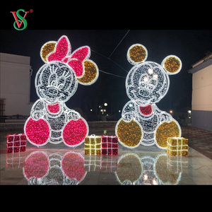 Pre lit LED Mickey Mouse Lighted Up Minnie Photo Frame Props Motif Light for Taking Photos