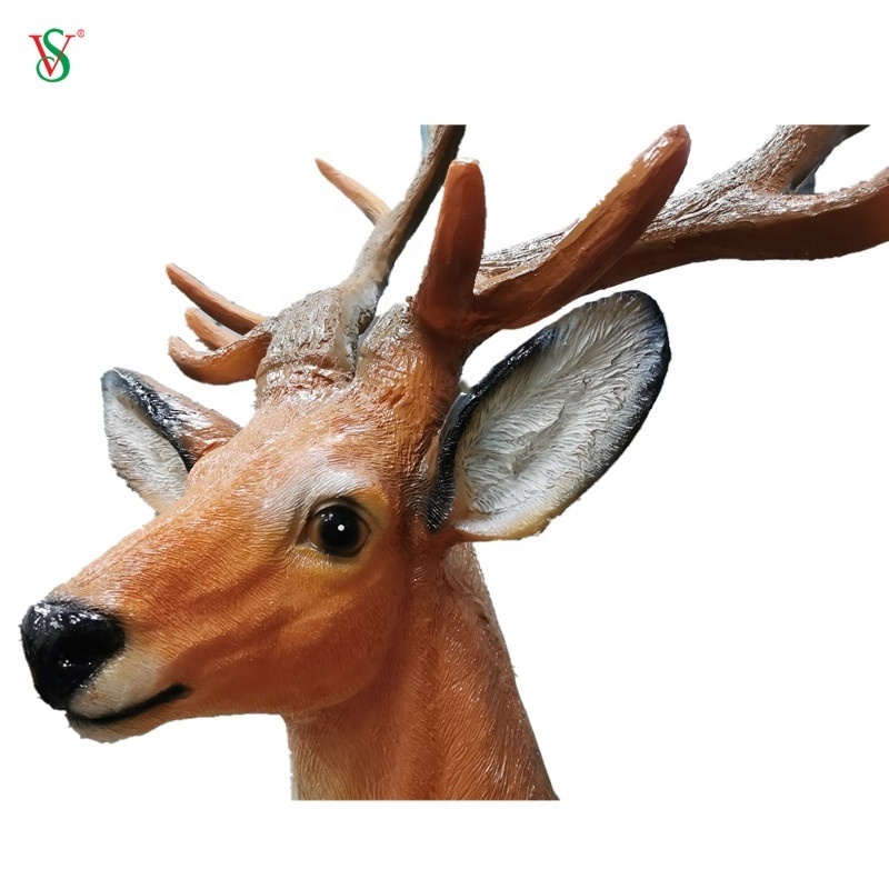 Fiberglass Animal Sculpture of Spotted Deer Animal Model Statue Sika Deer Custom Hotel Garden Decoration Cartoon Animals