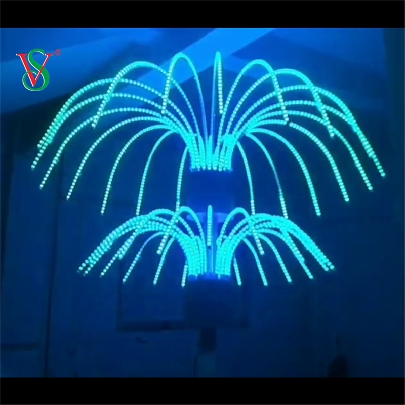 LED Fireworks RGB Meteor Shower Rain Light Snow Falling Raindrop Lights for Wedding Party Holiday Christmas