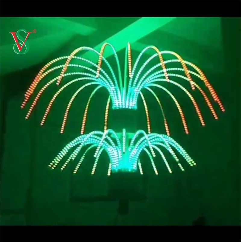 LED Fireworks RGB Meteor Shower Rain Light Snow Falling Raindrop Lights for Wedding Party Holiday Christmas