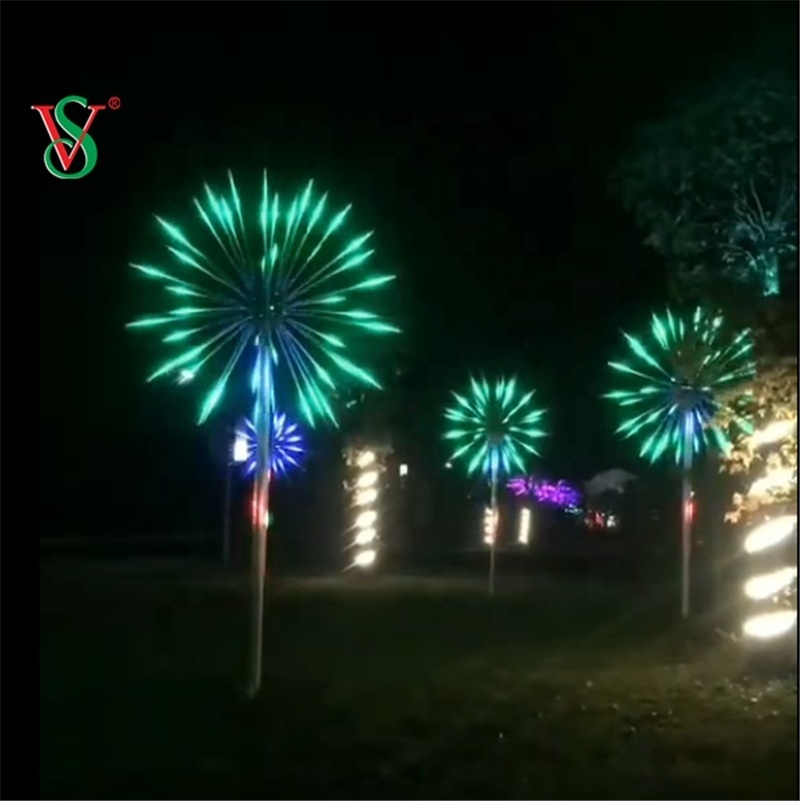 LED Fireworks RGB Meteor Shower Rain Light Snow Falling Raindrop Lights for Wedding Party Holiday Christmas