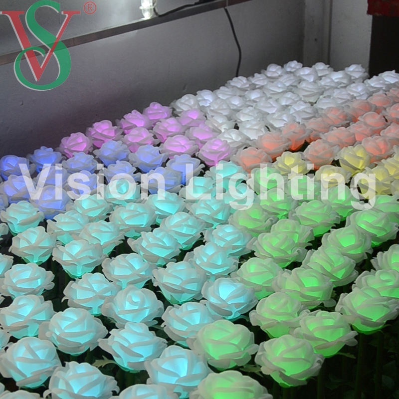 Wholesale DMX/SPI WS2811 Pixel RGB Artificial Flower Led Tulip Lights for Outdoor Landscape Decoration