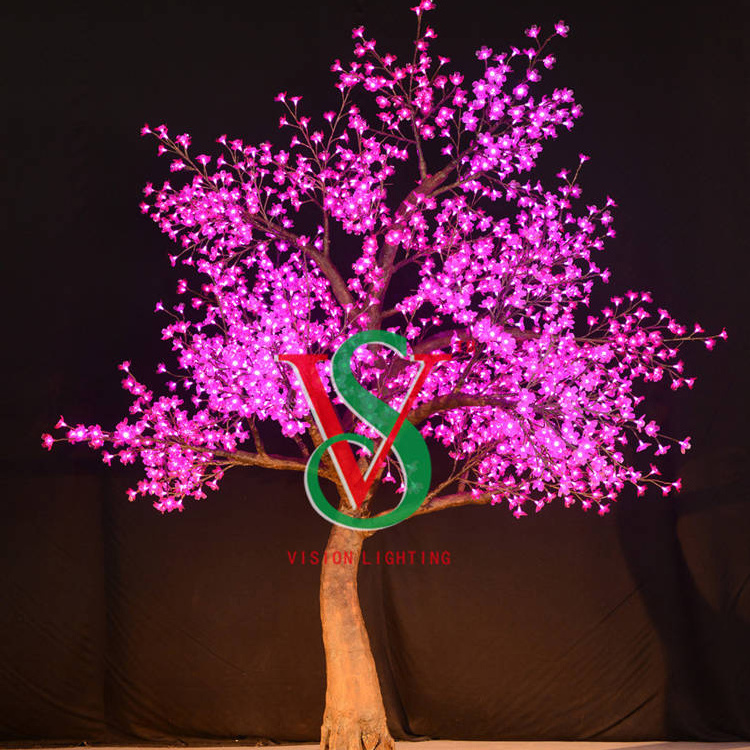 Wire artificial pure copper waterproof brass bonsai led copper wire twig cherry blossom tree lamp