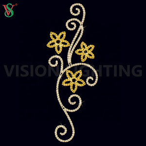 2D Motif Pattern Christmas Decoration Lighting Frame Rope Led Light Street Pole