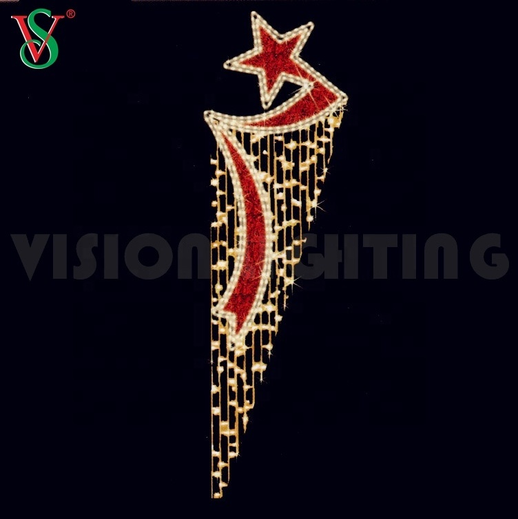 2D Motif Pattern Christmas Decoration Lighting Frame Rope Led Light Street Pole