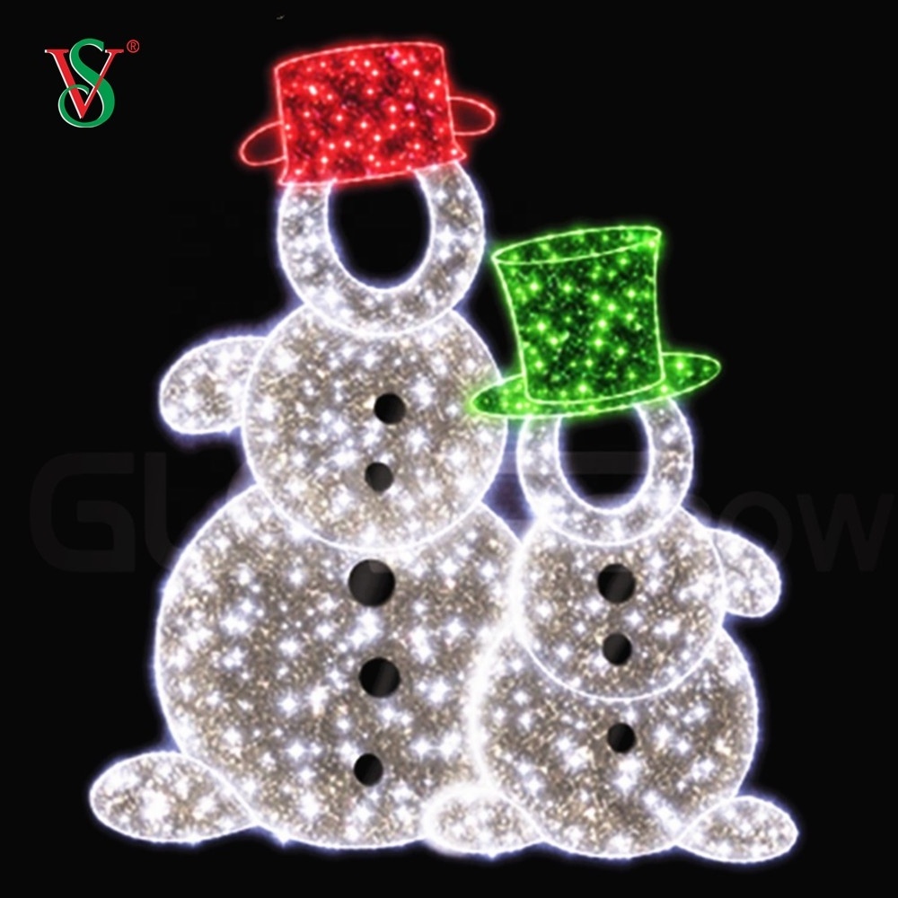 Outdoor Lighting Use Water Shopping Mall Business Center Santa Clause Christmas Decoration 2D Selfie LED Motif Lights