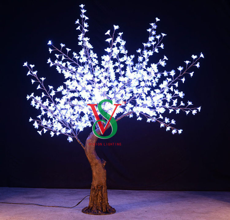 Wire artificial pure copper waterproof brass bonsai led copper wire twig cherry blossom tree lamp