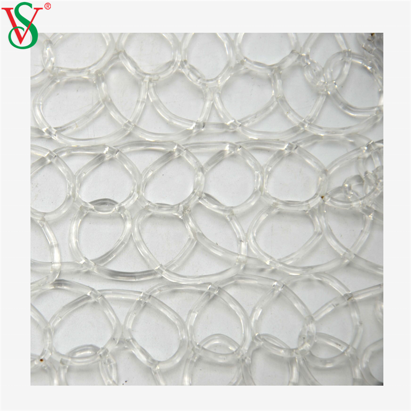 High Light Transmittance PVC Net Mesh Christmas PVC Tinsel for Outdoor Decoration Material