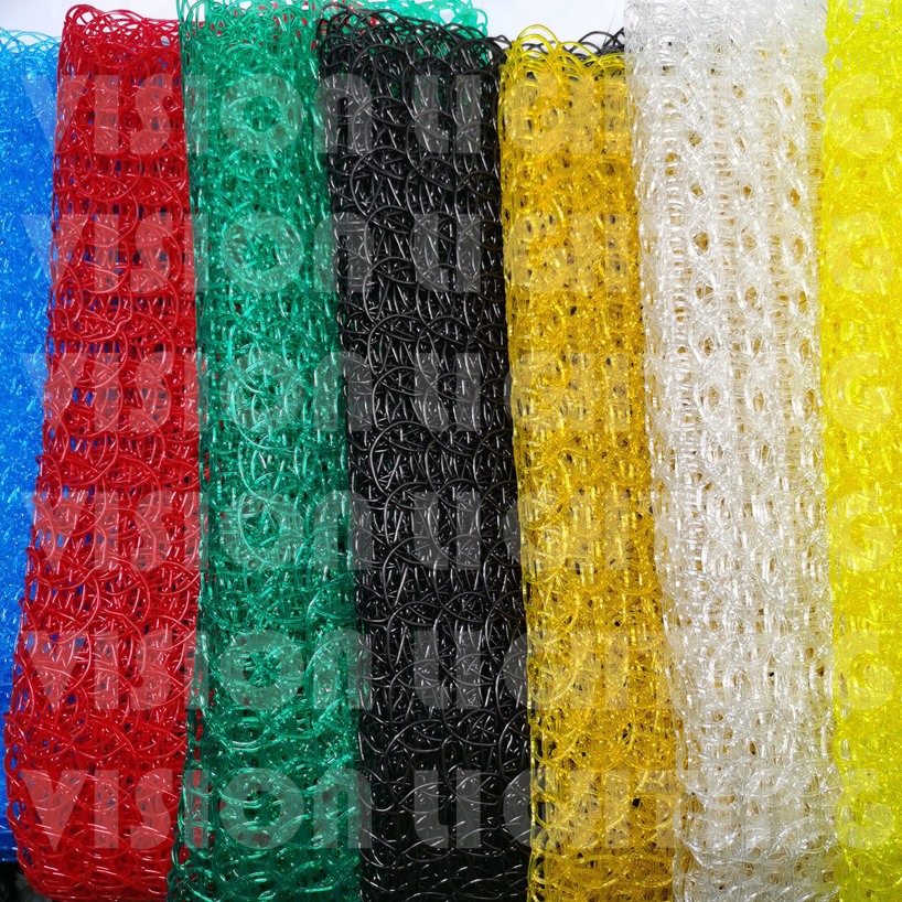 High Light Transmittance PVC Net Mesh Christmas PVC Tinsel for Outdoor Decoration Material