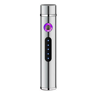 Electric Lighter Gift for Men/Women Windproof Rechargeable Lighter with LED Power Display Flameless Dual Arc Plasma Lighter