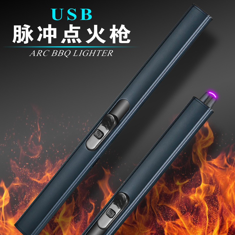 Plasma Arc Lighters Long for Grill USB Fireworks Long BBQ Windproof Electronic Cute Stick  Flameless for Candles cigar outdoor