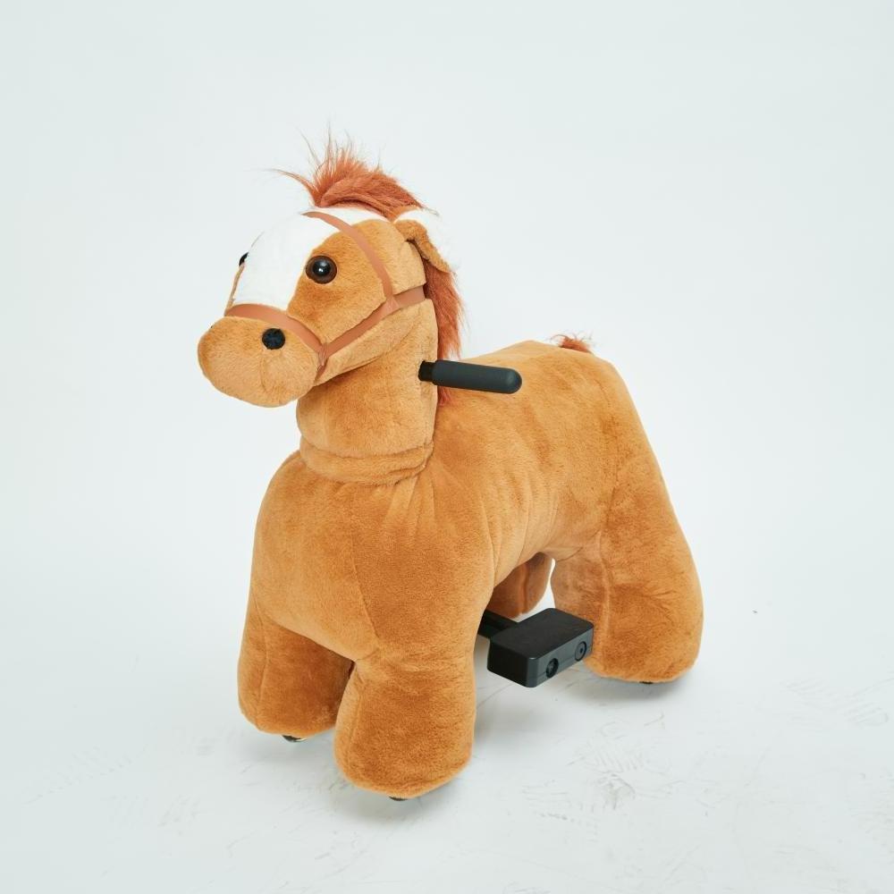 LULU electric 6v plush motorized animal rides horse for children