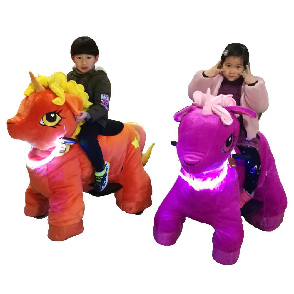 LULU kids ride on toy electric animal scooters with pedal