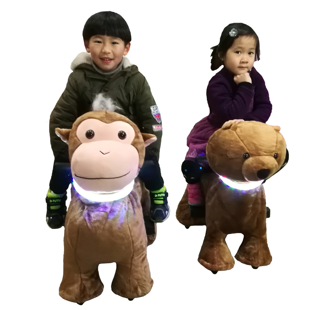 LULU kids ride on toy electric animal scooters with pedal