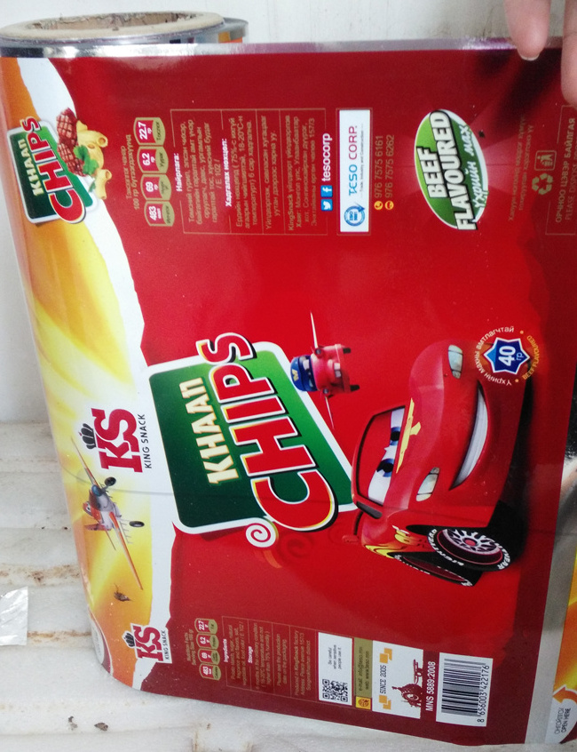 laminating film opp custom design potato chips packaging film plastic wrapper