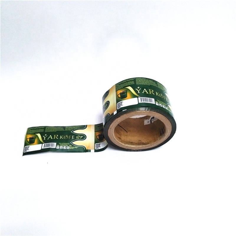 printed aluminum foil ground coffee packaging/coffee packaging bag with one ways valve/coffee wrapping film