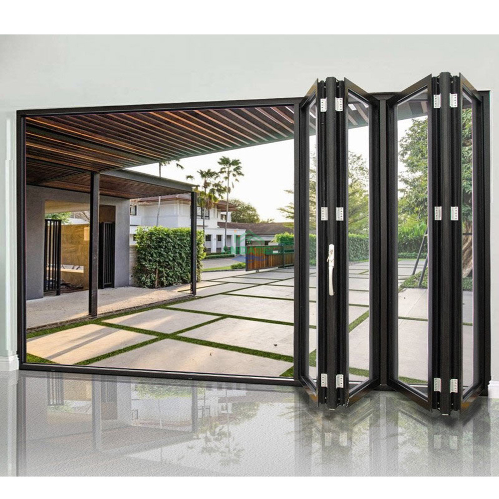 aluminum doors aluminium bifold patio folding glass doors outswing energy efficient bifold door