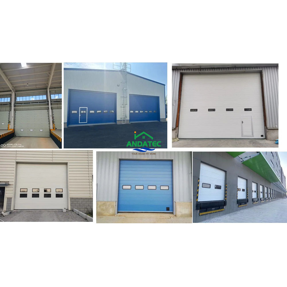 Anda Industrial Automatic Overhead Steel Vertical Lifting Door Sliding Roll Workshop Metal Sectional Door